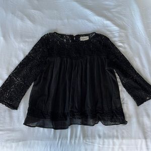 Ralph Lauren flowy cotton shirt with lace arms and detailing